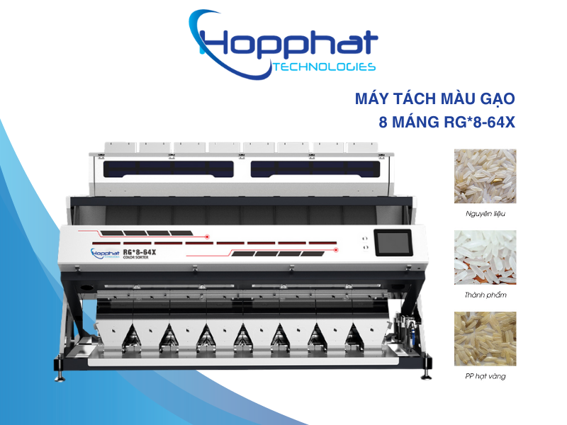 Máy tách màu gạo 8 mảng RG*8- 64X